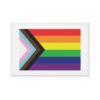Progressive Flag Button Magnet, Rectangle (1 & 10 pcs)